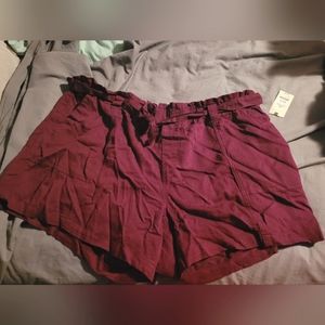 NWT Terre & Sky paper bag shorts